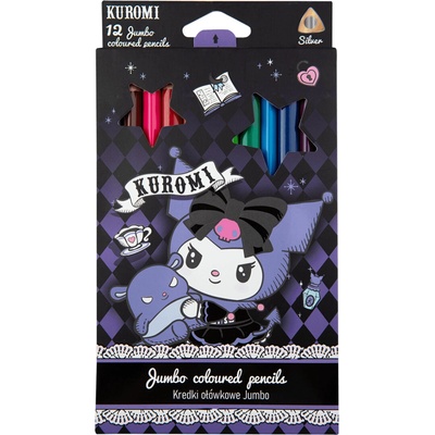 Pastelky trojhranné Colorino Jumbo Kuromi 12 barev