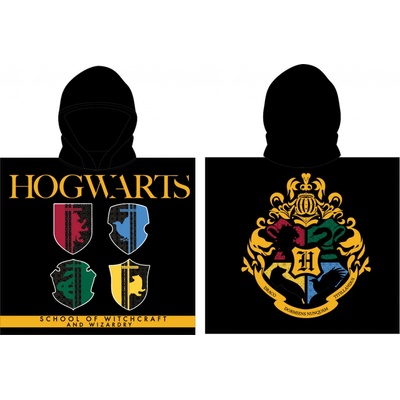 E plus M detské plážové pončo / osuška s kapucňou Harry Potter 55 x 110 cm