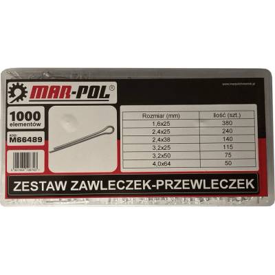 Závlačky 1000 ks. M66489 - MAR-POL