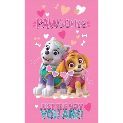 Detexpol Detský uterák Paw Patrol srdiečka 50 x 30 cm