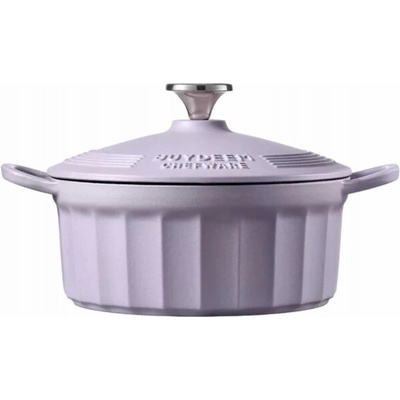 Mellow Yellow BUYDEEM Smaltovaný litinový hrnec 2,9 l, model CP521, barva Petal Purple