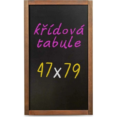 A-Z Reklama CZ Nástěnná dřevěná křídová tabule 47 × 79 cm – tmavě hnědý rám – kód PMPCHALK47X79