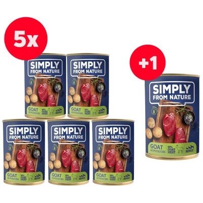 Simply From Nature Adult Kozí a brambory 6 x 400 g