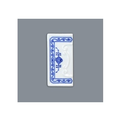 Cibulák Číslo na dom rámeček reliefny 11 cm cibulový porcelán originálny cibulák Dubí