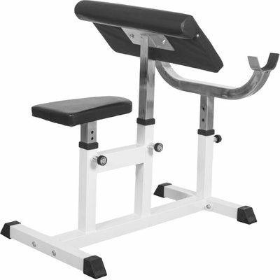 Gorilla Sports nastavitelná Scottova lavička 96 x 65 x 83-103 cm černá/bílá