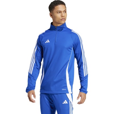 adidas Tiro 24 Training Top s krátkým zipem modrá