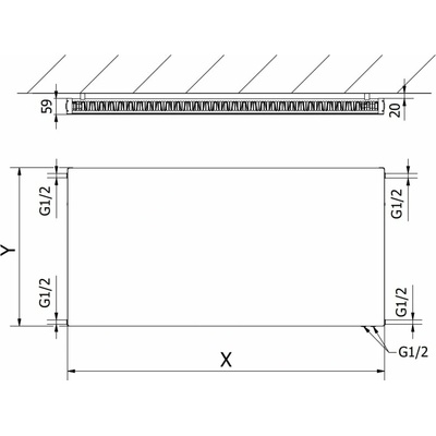 Mexen Flat CVF11 W611F-090-100-70 900 mm x 1000 mm čierny