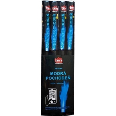 Tarra pyrotechnik Bengálský oheň MODRÁ POCHODEŇ- 4 ks