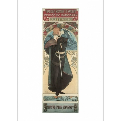 Pohled Alfons Mucha – Hamlet, krátký