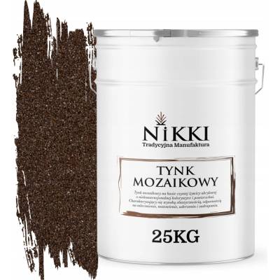 NIKKI Tradycyjna Manufaktura MOZAIKOVÁ OMÍTKA ŽIVIČNÁ 25KG INTERIÉROVÁ EXTERIÉROVÁ BARVA TMAVĚ HNĚDÁ M95