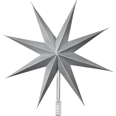 Broste Papírová hvězda na vánoční strom TOP STAR 30 cm stříbrná