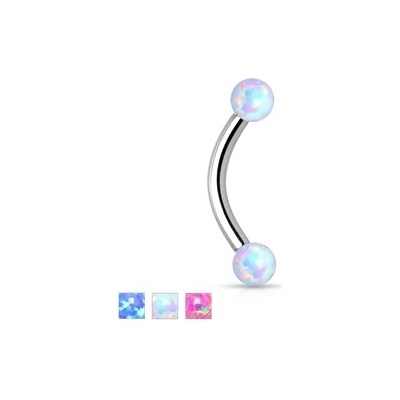 Piercingate piercing do obočí POB00188 bílá