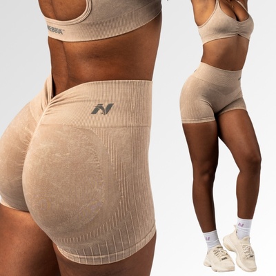 Nebbia bezešvé push-up šortky s vysokým pasem Totally Seamless 304 cream