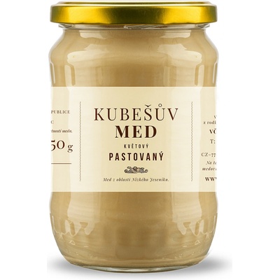Kubešův med Med květový pastovaný 480 g