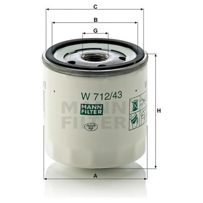 MANN FILTER Olejový filtr W 712/43 – Hledejceny.cz