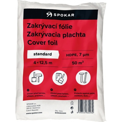 Spokar zakrývací fólie 4x12,5m HDPE 7MY – Hledejceny.cz