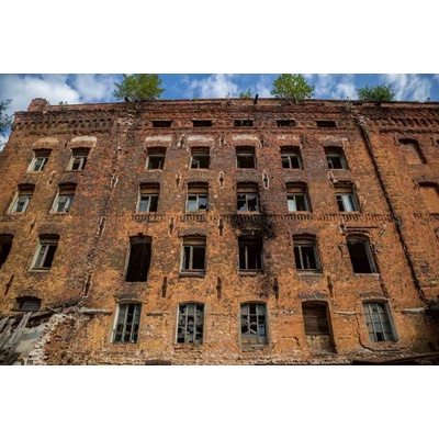 Dimex MS-5-0851 Vliesová fototapeta Ohořelá továrna rozměry 375 x 250 cm