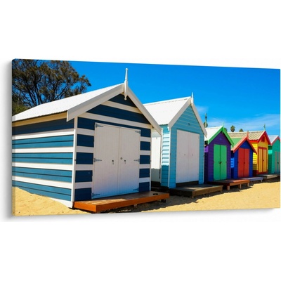 Obraz - Pláž Brighton, Melbourne, Austrálie, jednodílný 120x70 cm