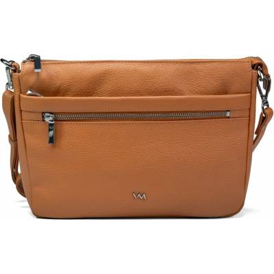 Valmio Dámska kožená crossbody kabelka Arina – oranžová