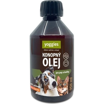 Yoggies Konopný olej pro psy a kočky 250 ml