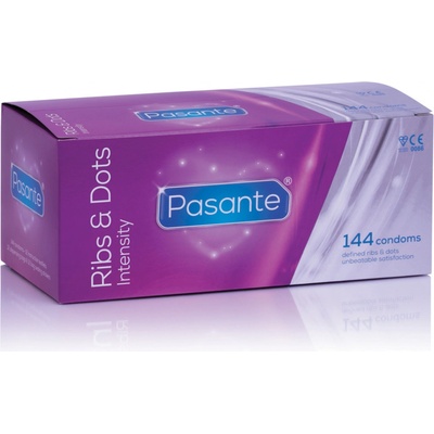 Pasante Ribs a Dots Intensity condoms 144 ks