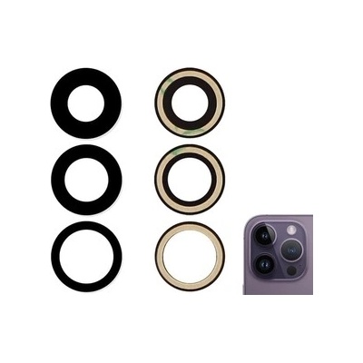 Sklíčko zadní kamery iPhone 14 Pro, 14 Pro Max bez rámečku