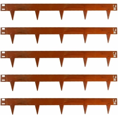 Unigardia kovový obrubník s hroty 15 cm corten 1 ks Délka: 10 m 10 ks x 1 metr