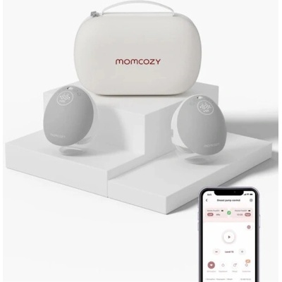 MOMCOZY M9 bezdrátová hands free šedá dvojitá sada