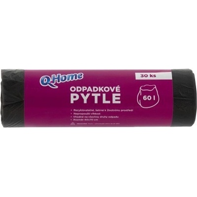 Q-Home pytle na odpadky 60 l 60x70 cm 30 ks – Hledejceny.cz