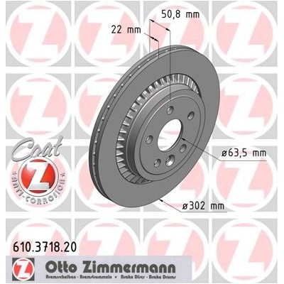 ZIMMERMANN Brzdový kotúč 610371820