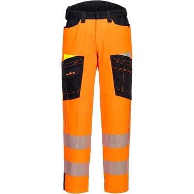 Portwest DX453 DX4 Hi Vis reflexné nohavice oranžová čierna