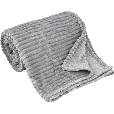 ZORA Mikro flanel deka světle šedá bez dekoru vánoční motiv 150x200