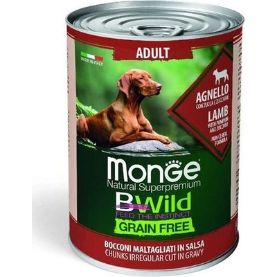 Monge BWild Dog Grain free Jehněčí 400 g