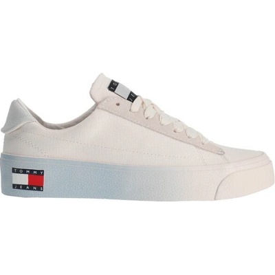 Tommy Hilfiger LEATHER V.FLATFORM bílá