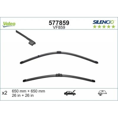Valeo Silencio Flat Blade set 650+650 mm VA 577859