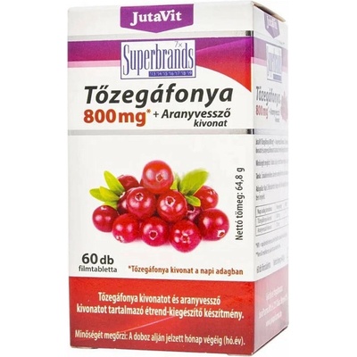 JutaVit Brusnica 800 mg + zlatobyľ extrakt super 60 tabliet