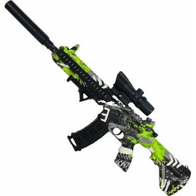GEL GUN M416 Zelená - MINI Blaster na gelové kuličky