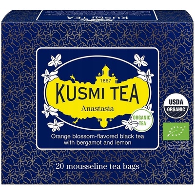 Kusmi Tea Anastasia Bio organický čierny čaj 20 vrecúšok