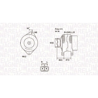 Alternátor MAGNETI MARELLI 063731798010