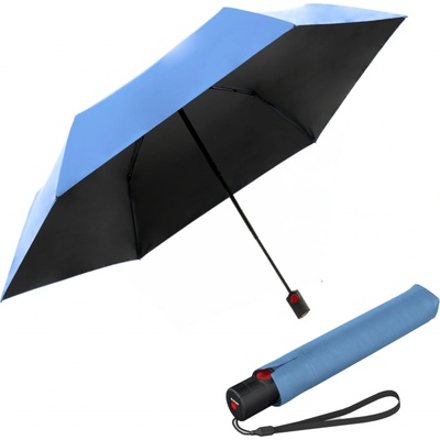 Knirps KNIRPS U.200 BLUE WITH BLACK elegantný dámsky plne automatický dáždnik