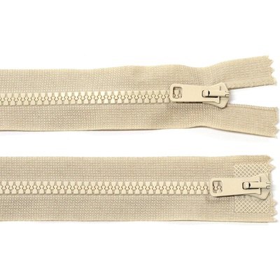 KOH-I-NOOR Kostěný zip no.5 rozepínací dvoucestný 85cm béžový