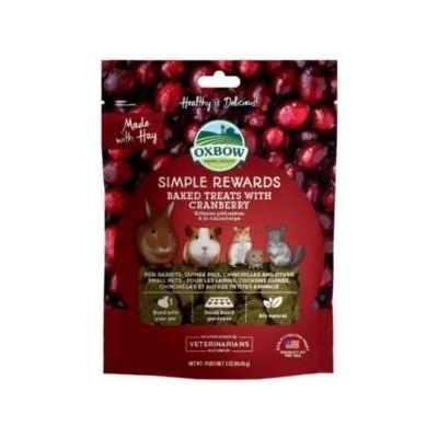 Oxbow Simple Rewards pečené pamlsky s brusinkami 60 g – Hledejceny.cz