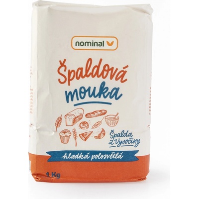 NOMINAL Špaldová mouka hladká polosvětlá 1 kg