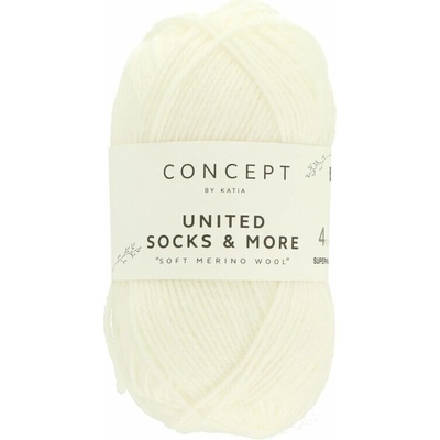 Concept by Katia United Socks & More 01 teplá biela