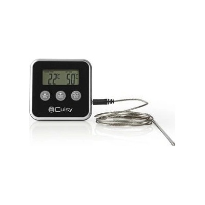 Nedis KATH105BK digitální teploměr na maso, 0–250 °C, časovač, černý – Hledejceny.cz
