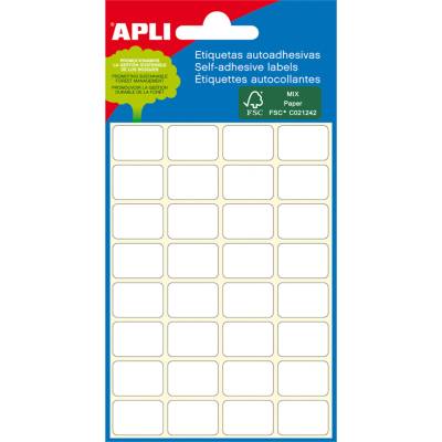 APLI samolepiace etikety, Ø 13 mm, biele