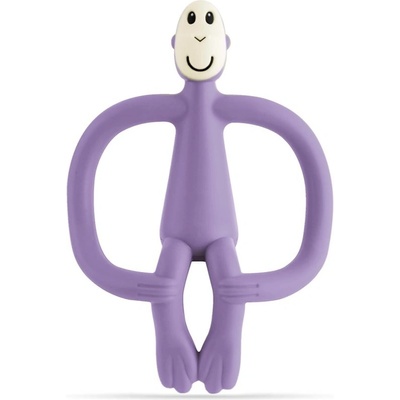 Matchstick Monkey Teething Toy and Gel Applicator kousátko s kartáčkem 2 v 1 Purple 1 ks