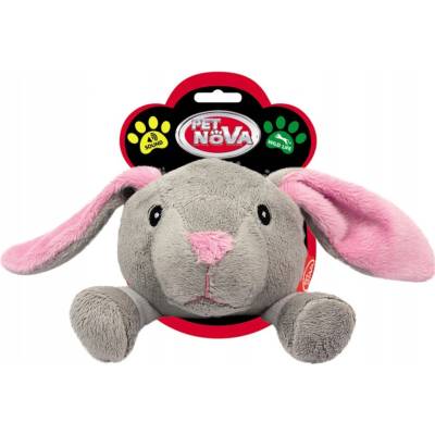 Pet Nova Plu rabbit head plyšová hračka pre psy 12,5 cm