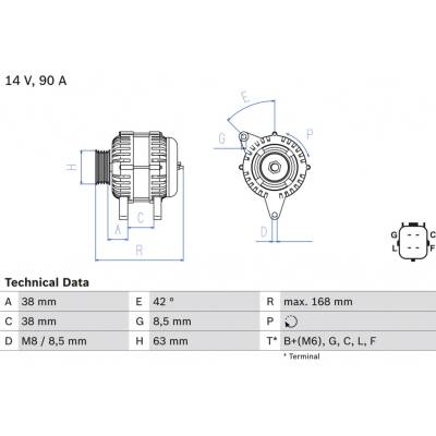 BOSCH generátor 0986082790