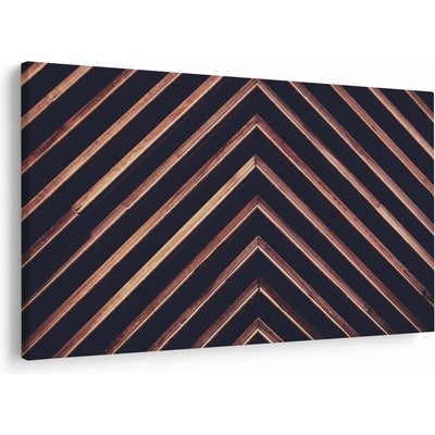 Obraz dřevěného motivu na černém pozadí, jednodílný 120x80 cm